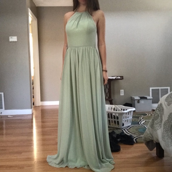 Azazie Kailyn Dress Dusty Sage - Picture 4 of 5